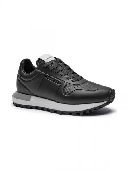 Emporio Armani Bőr sneakers tornacipő kék