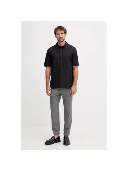 Koszulka polo Armani Exchange niebieska