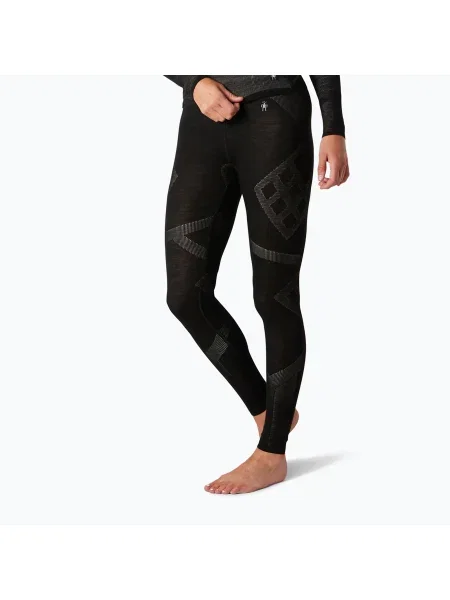 Pantaloni termici pentru femei Smartwool Intraknit Thermal Merino Base Layer Bottom negru