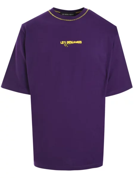 Тениска Les Benjamins с принт виолетово