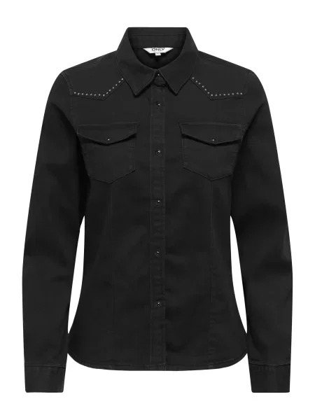 ONLY Bluză ONLSasia denim negru