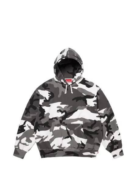 Hanorac cu glugă Supreme cu aplicații cu model camuflaj gri