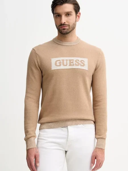 Guess pulover din amestec de lână JACK bej
