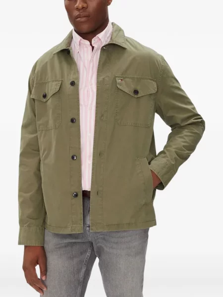 Geacă Tommy Hilfiger cu autograf verde