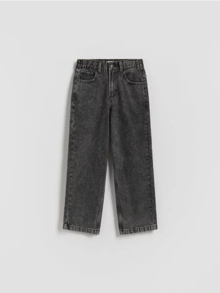Reserved Jeansy straight szary