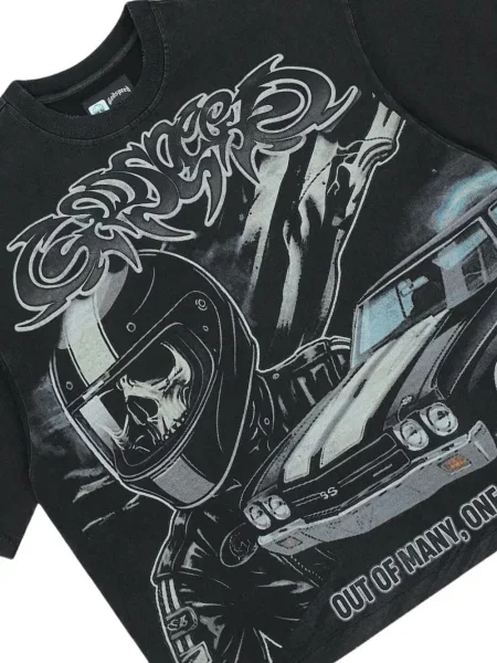 Tricou Godspeed cu imagine negru