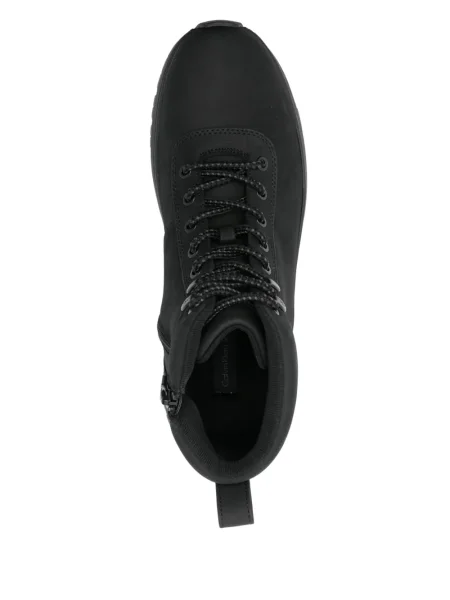 Botine Calvin Klein Jeans din piele negru