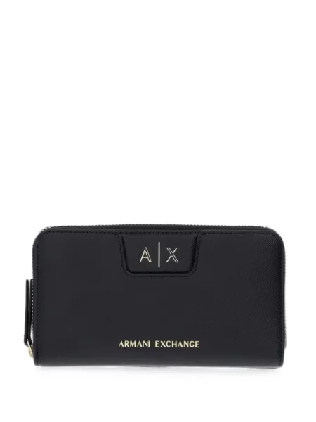 Portofel Armani Exchange cu autograf negru