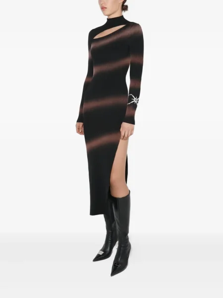 Rochie Misbhv cu dungi tricotate de costum negru