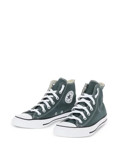 Top Converse cu platformă din canvas cu imagine alb