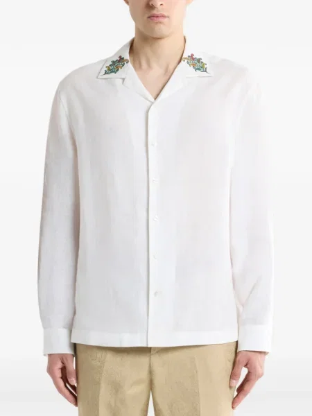 Cămașă Etro cu broderie alb
