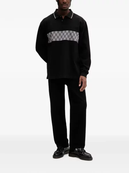 Lung tricou polo Vans negru