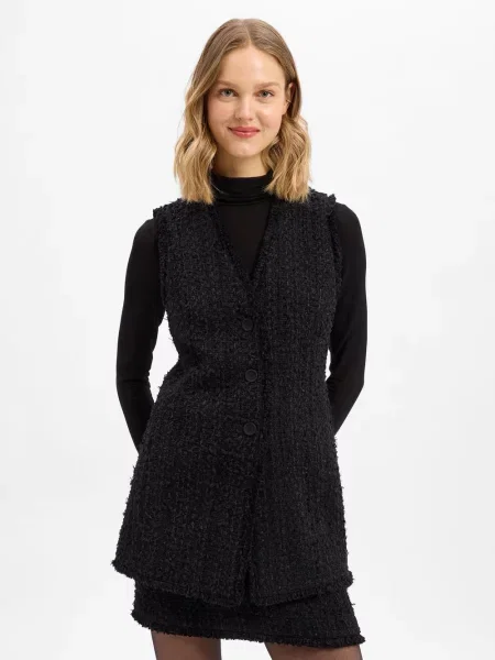 BOSS Kamizelka Jokilana Kobiety jednolity 34 czarny