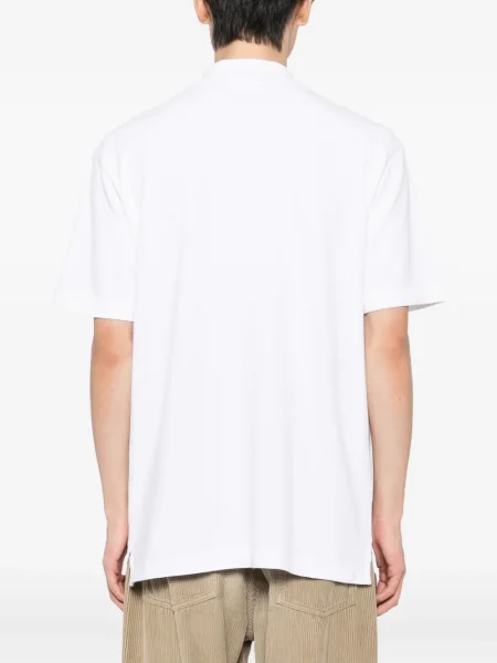 Polo Maison Kitsune alb