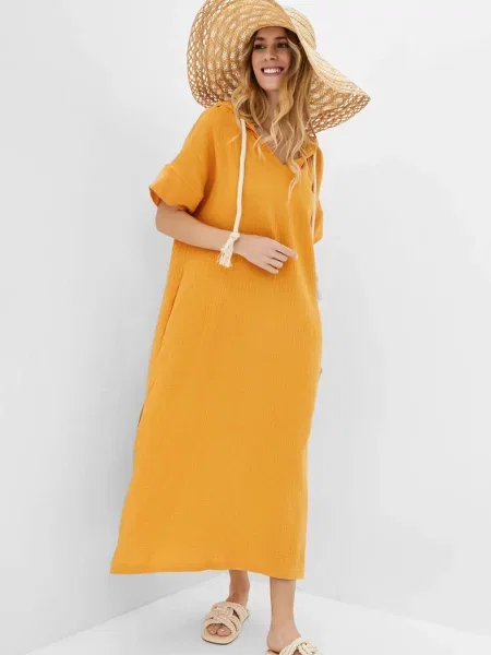 Длинная летняя туника помаранчева