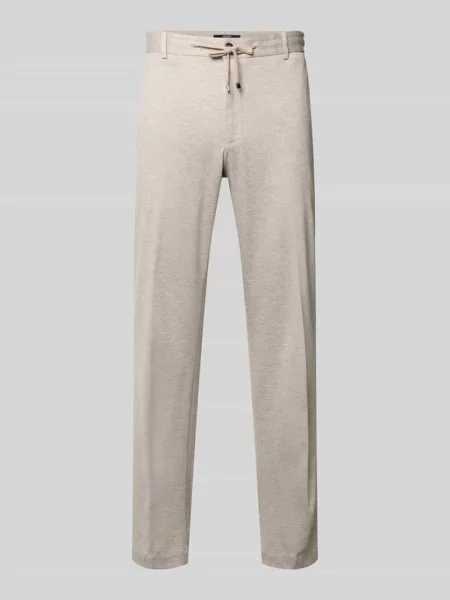 Spodnie o kroju slim fit z trokiem model Sake' Joop! Collection beżowe