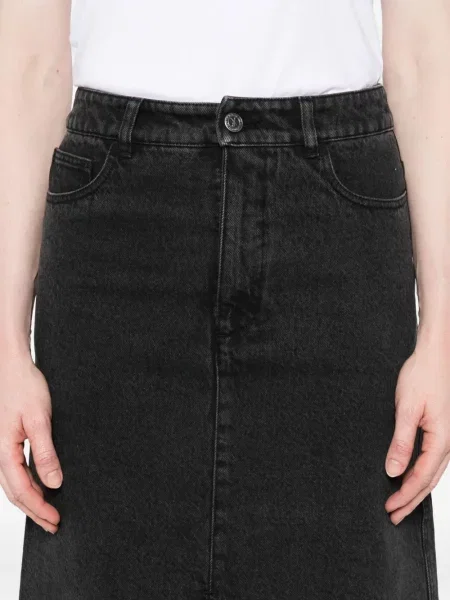 Fustă din denim A.p.c. până la genunchi negru