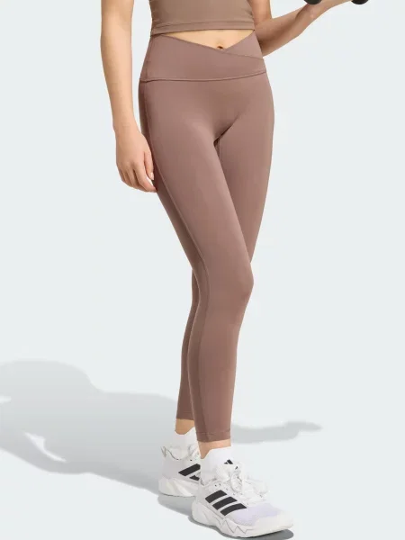 ADIDAS PERFORMANCE Športne hlače Studio All Me brokat rjava