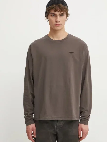 Majica z dolgimi rokavi Won Hundred rjava
