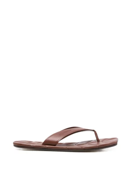 Matlasat papuci Jw Anderson din piele maro