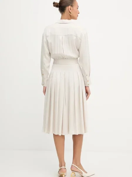 Marciano Guess sukienka ANITA midi rozkloszowana beżowy