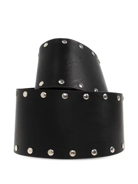 Curea Gestuz din piele cu tepi negru