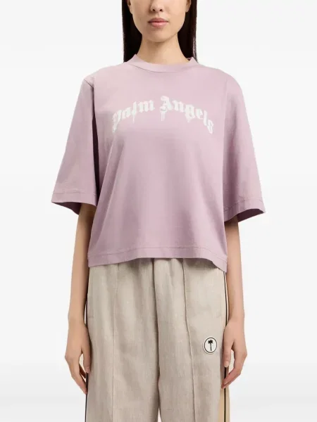 Tricou Palm Angels cu autograf violet