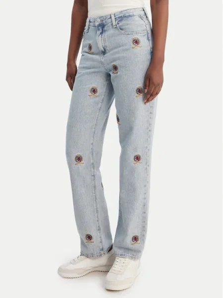 Tommy Jeans Blugi Kira Straight Fit albastru