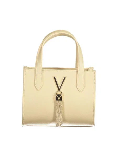 Lniana shopperka Valentino By Mario Valentino beżowa