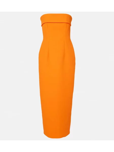 Rochie midi Emilia Wickstead până la genunchi de costum portocaliu