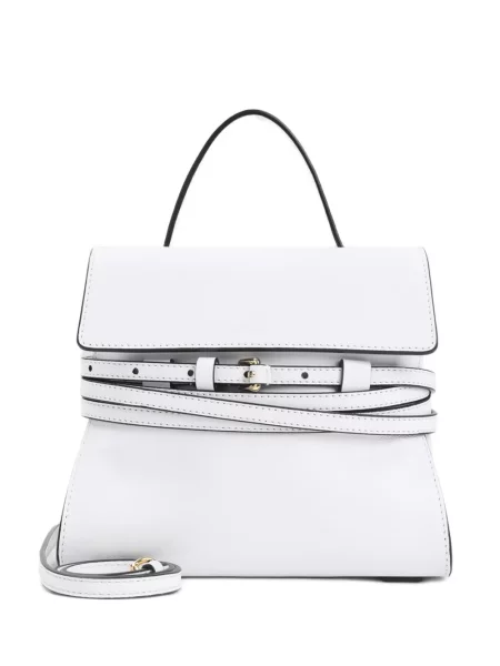 Geanta de piele Moschino din piele alb