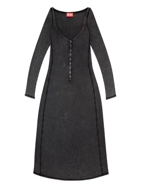 Rochie midi Diesel până la genunchi de costum gri