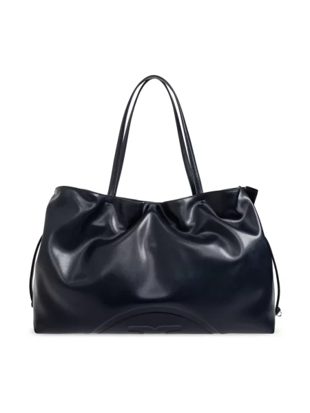 Tory Burch torebka tote z imitacji skóry Ella niebieska