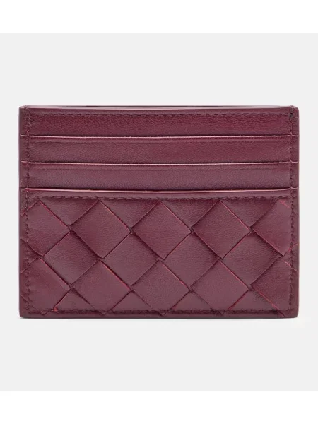 Kožni novčanik Bottega Veneta bordo