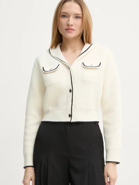 Theory cardigan din lana călduros bej