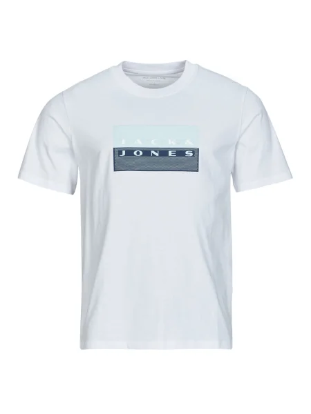 Tricou Jack & Jones cu buline cu imagine alb
