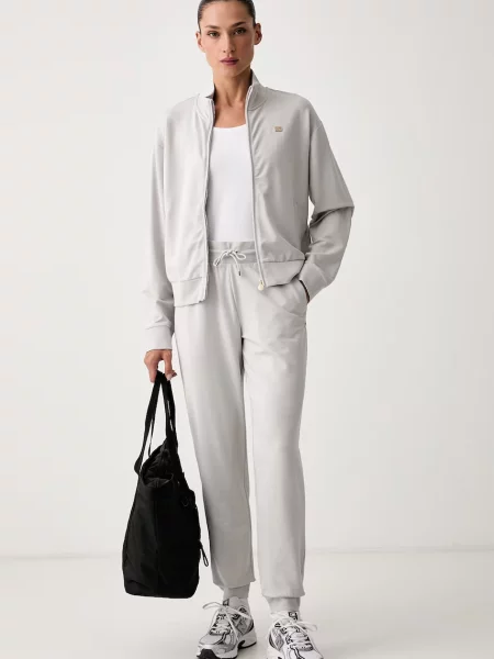 Emporio Armani tepláková súprava dámska s elastanom sivá