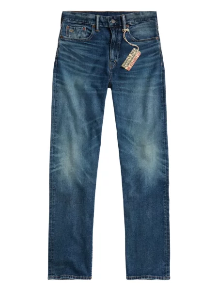 Blugi Ralph Lauren Rrl cu broderie albastru