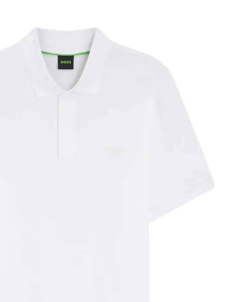 Polo Boss scurt alb
