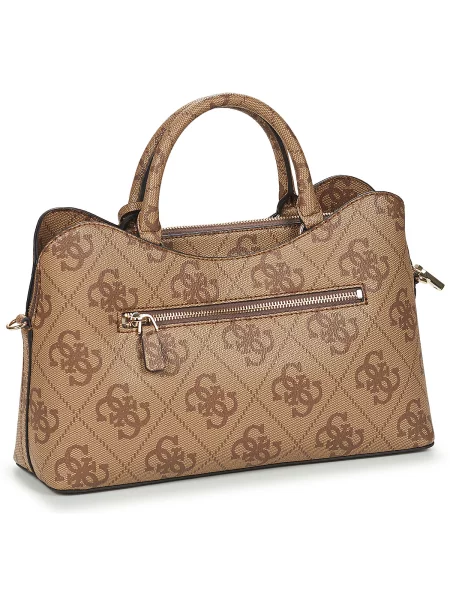 Crossbody kabelka Guess s autogramom béžová