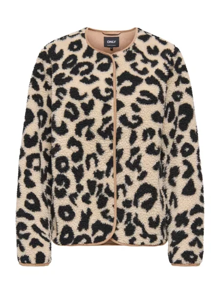 ONLY Jachetă fleece ONLLONA bej deschis negru
