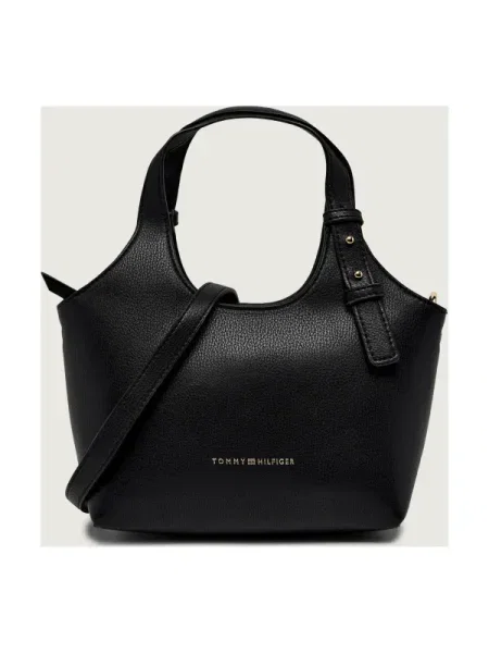 Geantă de mână Tommy Hilfiger Th Logo Mini Tote Black Universal negru