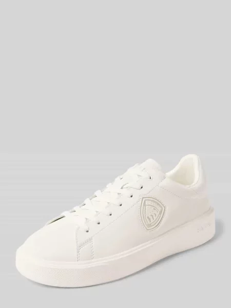 Sneakersy ze sznurowaniem model Blauer białe