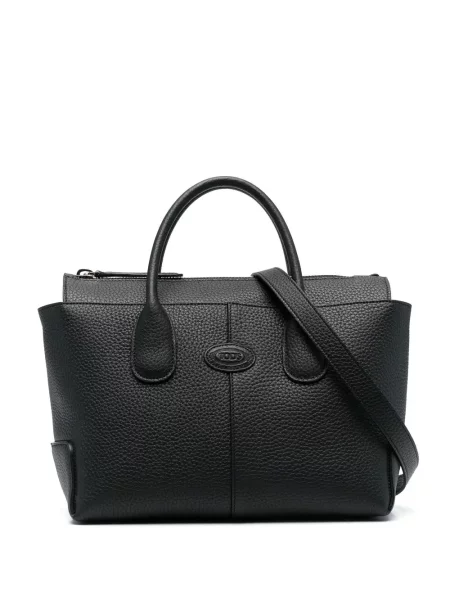 Geanta de piele Tod's din piele negru