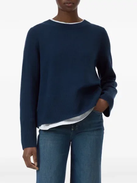 Pulover Closed cu decolteu rotund lung albastru