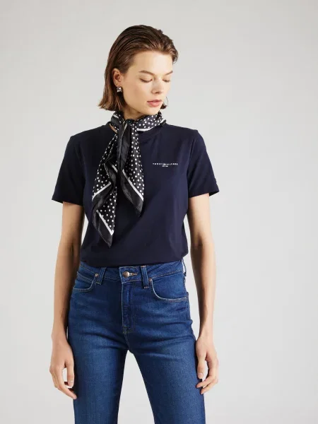 TOMMY HILFIGER Tričko námornícka modrá / červená biela