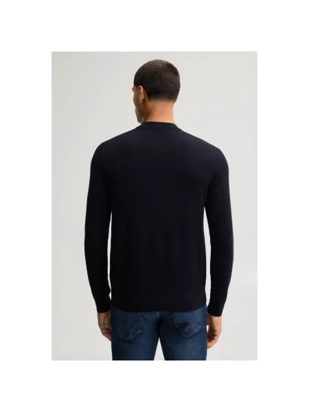 Sweter o kroju regular fit z czystej żywej wełny model Davide' Joop! Collection niebieski