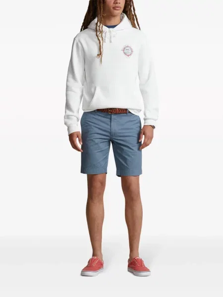 Polo Polo Ralph Lauren cu broderie de in cu talie înaltă albastru