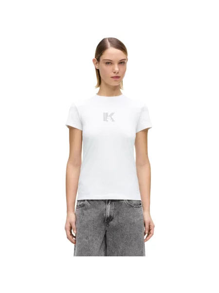Tricou Karl Lagerfeld cu autograf alb