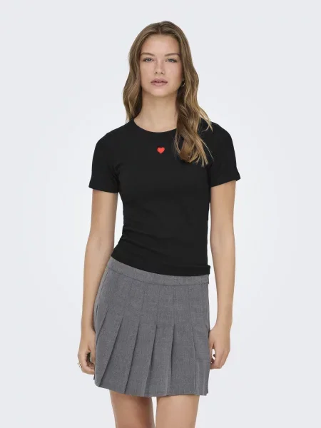 Футболка Only поліестер/віскоза чорний